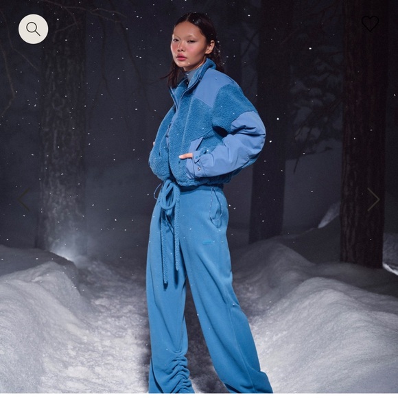 Boxy Zip Up Jacket - Blue - Picture 2 of 3